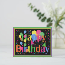 Feliz Aniversário Celebração Colorida