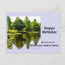 Cartão Postal Feliz Aniversário, com Fotografia de Lagoa de Pesc