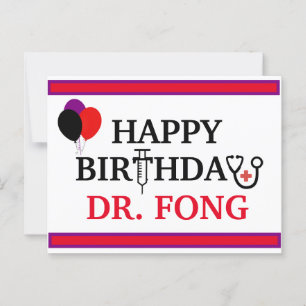 Cartão Postal Feliz Aniversário - Cuidados de Saúde Médicos