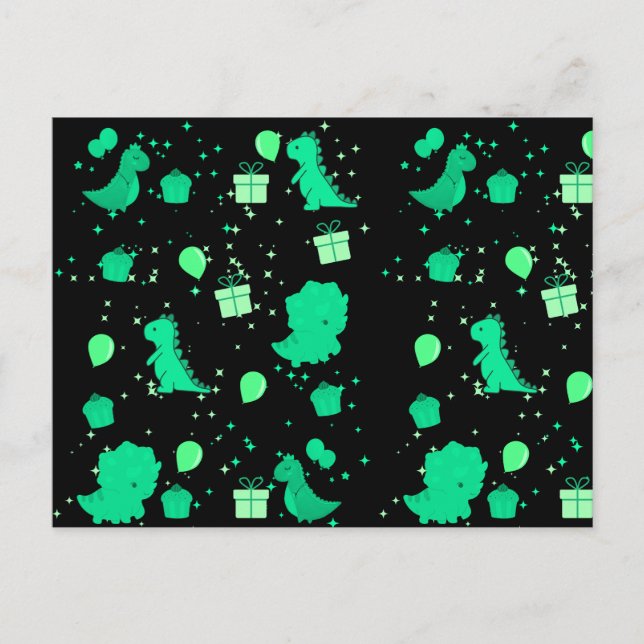 Cartão Postal Feliz Aniversário da Dinomight (Frente)