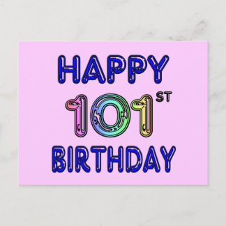 Cartão Postal Feliz aniversário de 101ruas