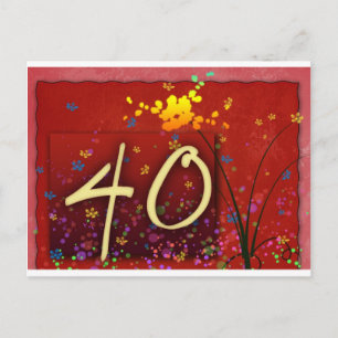 Cartão Postal Feliz aniversário de 40 anos!