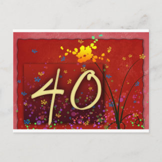 Cartão Postal Feliz aniversário de 40 anos!