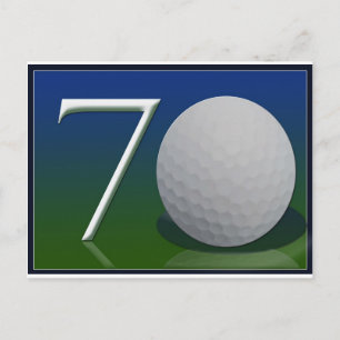 Cartão Postal Feliz aniversário de 70 para golfe