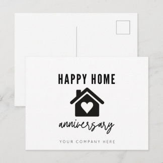 Cartão Postal Feliz Aniversário de Casa