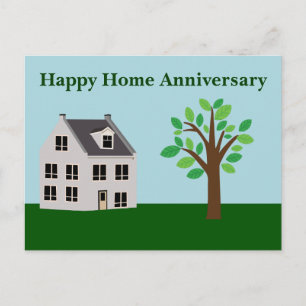 Cartão Postal Feliz Aniversário de Casa Real Estado Casa Persona