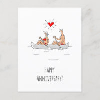 Feliz Aniversário de Casamento Canoa Casal Casada
