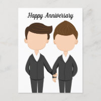 Feliz Aniversário de Casamento Casal de Homens Gay