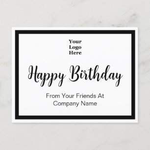 Cartão Postal Feliz Aniversário de Seus Amigos Na Empresa 