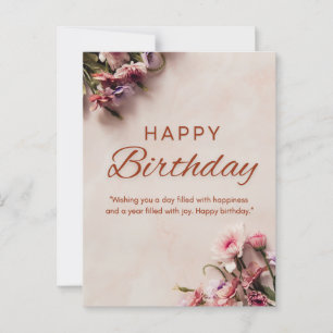 Cartão Postal Feliz aniversário desejando 