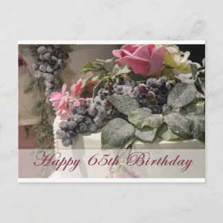 Cartão Postal Feliz aniversário do 65º aniversário