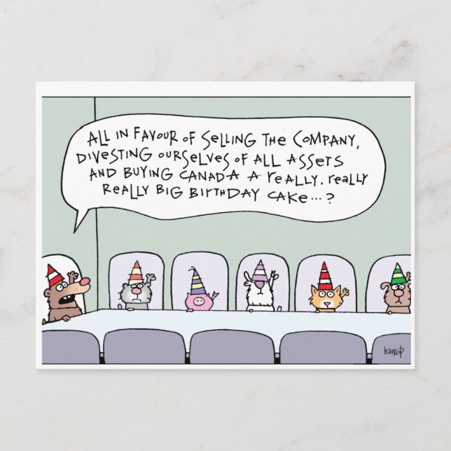 Cartão Postal Feliz Aniversário do Canadá! por Harrop - 150-12 (Frente)