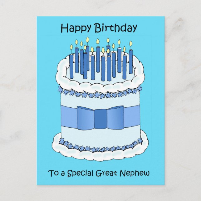 Cartão Postal Feliz aniversário do excelente Nephew (Frente)