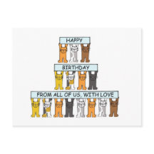 Feliz Aniversário do Grupo Gatos de Desenho Animad
