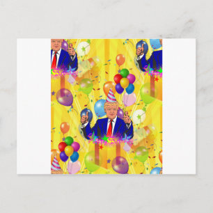 Cartão Postal feliz aniversário donald trump
