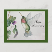 Feliz Aniversário Estiloso Beija-Flor Doce