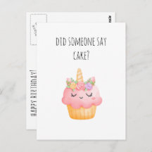 Feliz Aniversário Feliz e Engraçado Cupcake