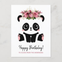 Feliz Aniversário Feliz Panda Bonita personalizado
