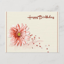 Cartão Postal Feliz Aniversário Flora Personalizar Destino