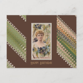 Cartão Postal Feliz Aniversário Florais Belezas 44