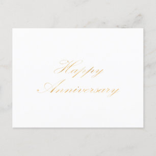 Cartão Postal Feliz Aniversário fonte dourada script branco