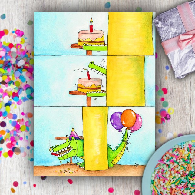 Cartão Postal Feliz Aniversário Gator (Criador carregado)