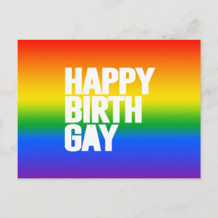 Cartão Postal Feliz Aniversário Gay