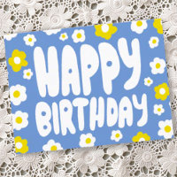 FELIZ ANIVERSÁRIO Groovy Daisies ANIVERSÁRIO PERSO