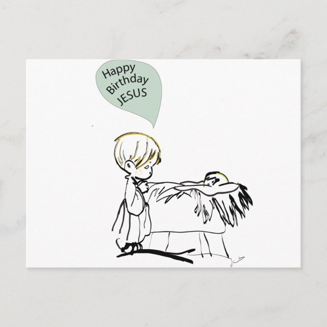 Cartão Postal feliz aniversário jesus (Frente)
