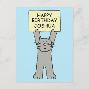 Cartão Postal Feliz Aniversário Joshua