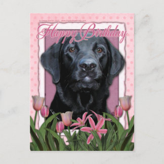 Cartão Postal Feliz Aniversário - Labrador - Preto - Gage