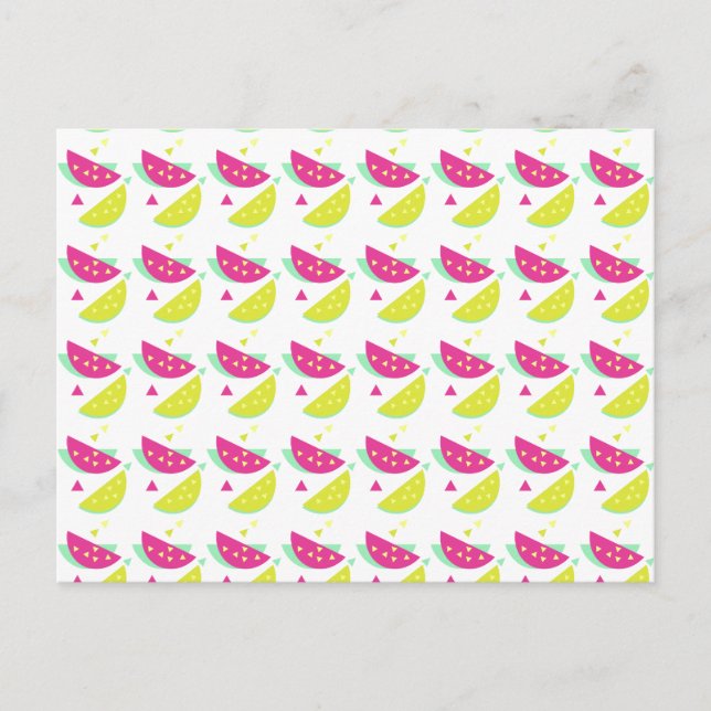 Cartão Postal Feliz Aniversário Limonada de Melancia (Frente)