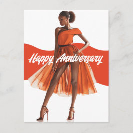 Cartão Postal Feliz Aniversário Linda.  Irmã de Melanina Preta.