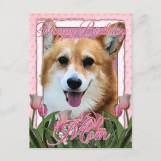 Cartão Postal Feliz aniversário Mãe - Corgi - Owen