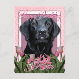 Cartão Postal Feliz Aniversário Mãe - Labrador - Preto - Gage