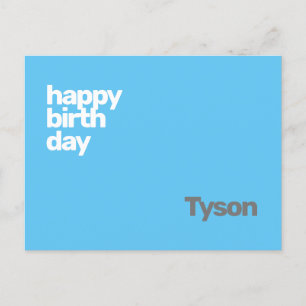 Cartão Postal feliz Aniversário moderno mínimo simples