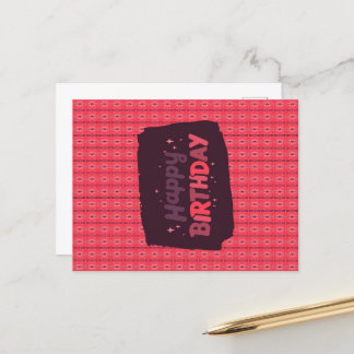 Cartão Postal Feliz Aniversário Ornamentos Verticais de Cordas R