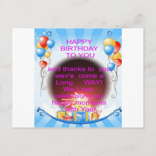 Cartão Postal Feliz aniversário para você