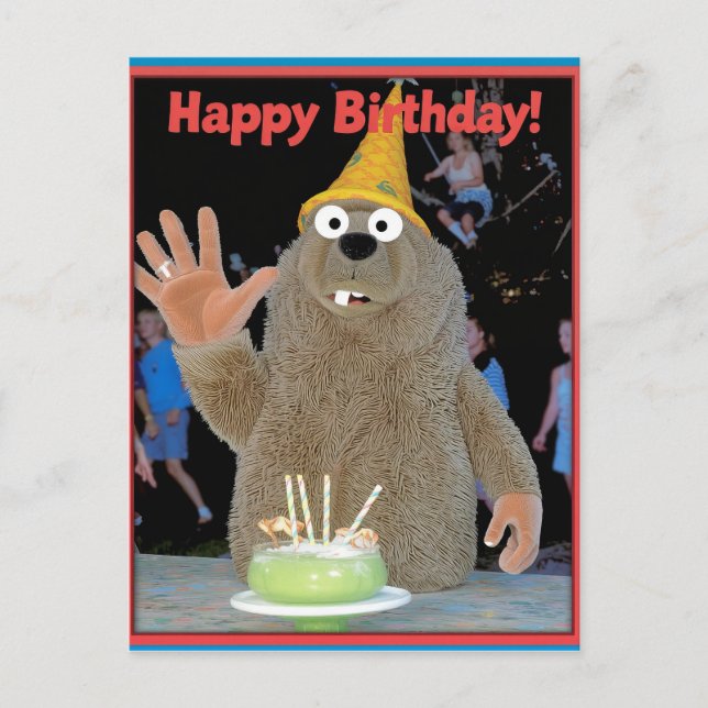 Cartão Postal Feliz aniversário para você (Frente)