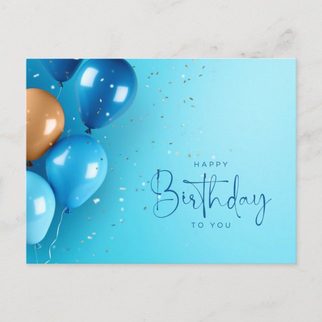 Cartão Postal Feliz aniversário para você (Frente)