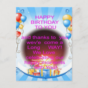 Cartão Postal Feliz aniversário Para você, bela e adorável Arte