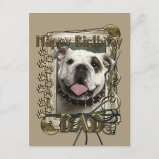 Cartão Postal Feliz Aniversário - Patas Pedras - Cachorro