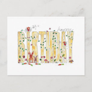 Cartão Postal Feliz Aniversário - Pavial Fada