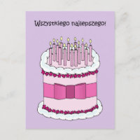 Feliz aniversário Polonês Wszystkiego Najlepszego