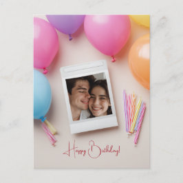 Cartão Postal Feliz Aniversário Poloraid Personalizado