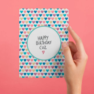 Cartão Postal Feliz aniversário primo