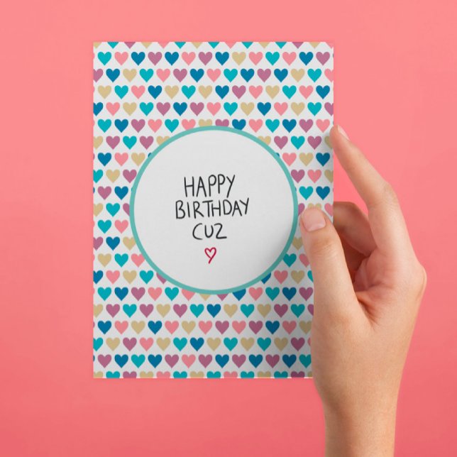 Cartão Postal Feliz aniversário primo (Criador carregado)