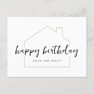 Cartão Postal Feliz Aniversário Realty