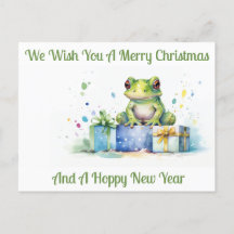 Feliz Aniversário Sapo Verde Fofo com presentes em