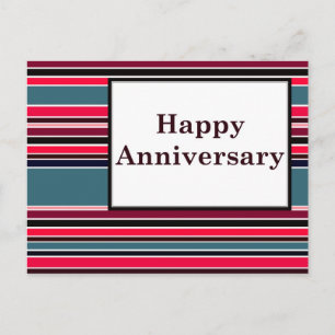 Cartão Postal feliz aniversário : striped